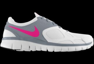 Nike Flex 2012 Run iD Custom (Wide) Kids Running Shoes (3.5y 6y)   White