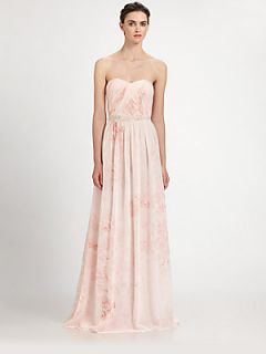 ERIN by Erin Fetherston Strapless Chiffon Gown   Pink
