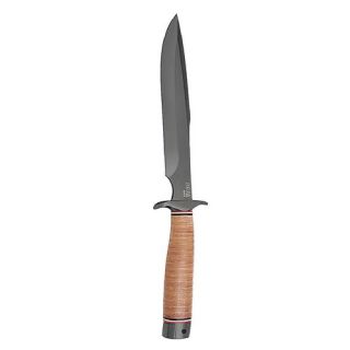 SOG Knives AG02L Agency Hardcase Fixed Blade Knife Black TiNi