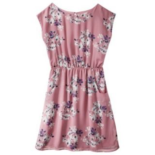 Mossimo Supply Co. Juniors Easy Waist Dress   Floral Mauve L(11 13)