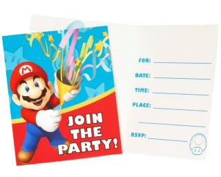 Super Mario Party Invitations