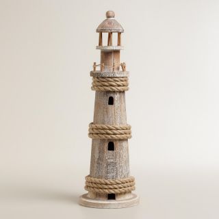 Wood and Jute Lighthouse   World Market