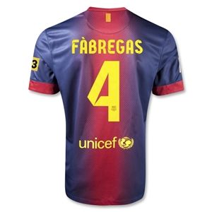 Nike Barcelona 12/13 FABREGAS Home Soccer Jersey