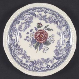 Spode Mayflower Bread & Butter Plate, Fine China Dinnerware   Floral Center, Lav