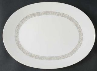 Rosenthal   Continental Greek Key 13 Oval Serving Platter, Fine China Dinnerwar