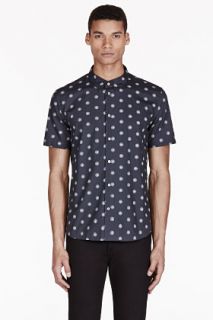 Paul Smith Jeans Washed Black Dot Print Shirt