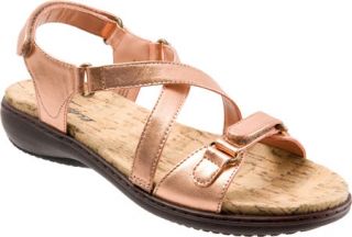 Womens Trotters Kylie   Rose Gold Soft Metallic Leather Casual Shoes