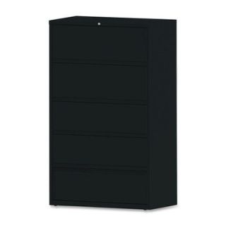 Lorell Receding Lateral Files with Roll out Shelves 43516 / 43517 Finish Black