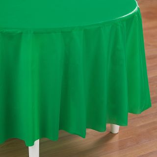 Emerald Green (Green) Round Plastic Tablecover