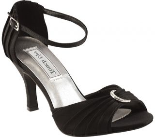 Womens Touch Ups Robin 2   Black Satin Quarter Strap Shoes
