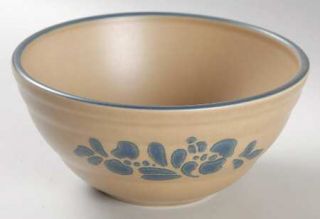 Pfaltzgraff Folk Art 6 Mixing Bowl, Fine China Dinnerware   Blue Floral Design