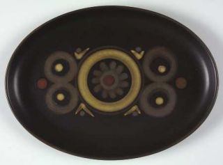 Denby Langley Samarkand Brown 12 Oval Serving Platter, Fine China Dinnerware  