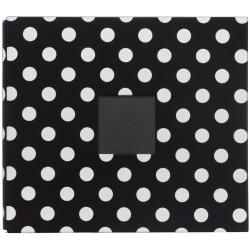 American Crafts Black With White Polka Dots Patterned Postbound Album
