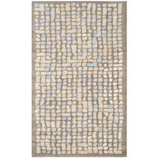 Martha Stewart Mosaic Hickory/ Beige Wool/ Viscose Rug (3x 5)