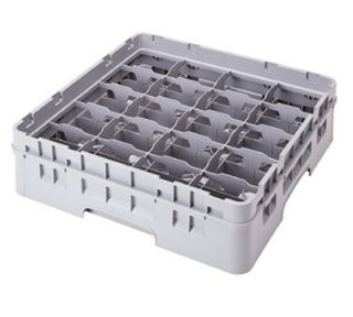 Cambro Camrack Cup Rack with Extender   Full Size, 20 Compartment, Soft Gray