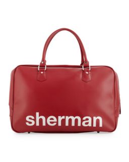 Sherman Faux Leather Bag, Dark Red