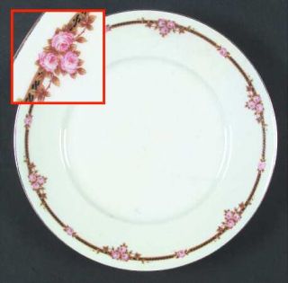 Pfeiffer & Lowenstein Mignon Dinner Plate, Fine China Dinnerware   Pink Roses On
