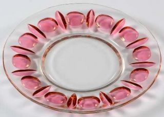 Sterling Crystal Classique Cranberry Flash Luncheon Plate   Cranberry Flashed, O