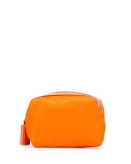 Vibrant Nylon Cosmetic Case, Orange