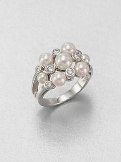 Majorica 3MM, 5MM and 6MM Pearl and Sterling Silver Ring   Pearl Silver