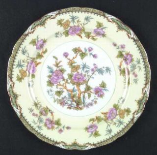 Noritake Tremont Dinner Plate, Fine China Dinnerware   Patent #86195,Green Borde