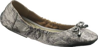 Womens Soft Style Marilee   Grey Luster Python Fabric Ballet Flats