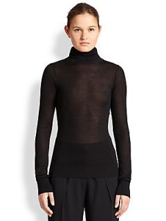 The Row Cashmere & Silk Fendrel Sweater   Black