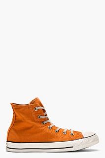 Converse Premium Chuck Taylor Orange Well_worn Chuck Taylor High_top Sneakers