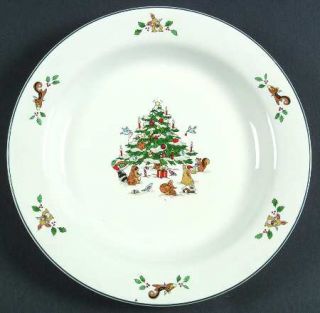 Ming Pao Woodland Christmas (Not Embossed) Salad Plate, Fine China Dinnerware  