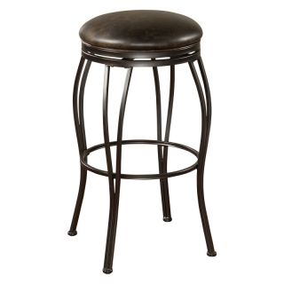 AHB Romano Swivel Counter Stool   Coco with Tobacco Bonded Leather Multicolor  