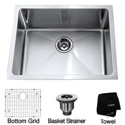 Kraus 23 inch Undermount Single Bowl Steel Kitchen Sink