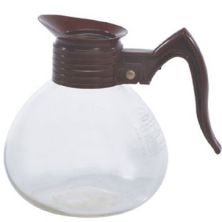 Gold Medal Glass Coffee Decanters w/ 64 oz Capacity, Brown Handle, 3/Case