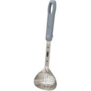 Rubbermaid 4 oz Stainless Perforated Portioning Spoon w/ Grey Handle