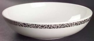 Calvin Klein Silver Texture Soup/Cereal Bowl, Fine China Dinnerware   Matte Plat