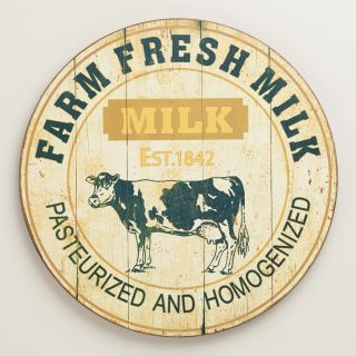 Farm Fresh Milk Wall Art   World Market
