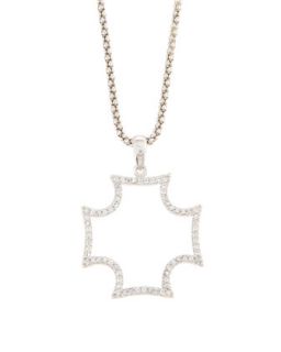 Sapphire Maltese Cross Necklace