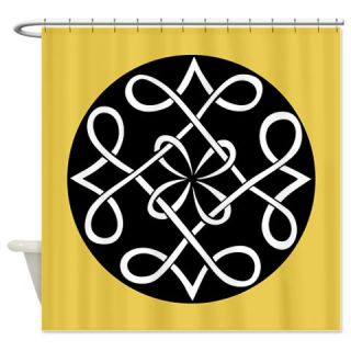  Modern Yellow And Black Shower Curtain  Use code FREECART at Checkout