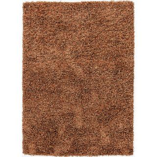 Handwoven Shags Abstract pattern Brown Accent Rug (2 X 3)