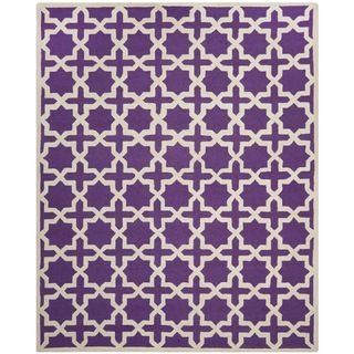 Safavieh Handmade Moroccan Cambridge Purple Wool Rug (6 X 9)