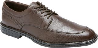 Mens Rockport Rocsports Lite Business Moc Toe   Dark Brown Tumbled Leather Lace