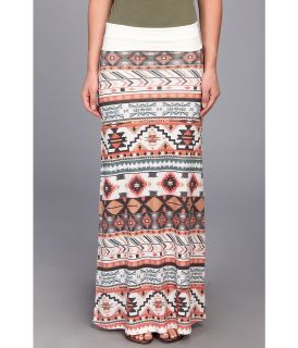 Brigitte Bailey Aztec Print Maxi Skirt Womens Skirt (White)