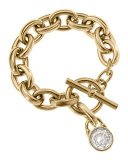 Chain Link Padlock Bracelet, Golden   Michael Kors