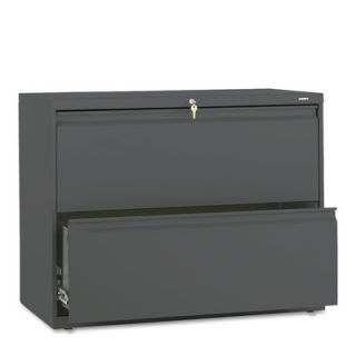 HON 800 Series 2 Drawer Lateral File 882L Finish Charcoal