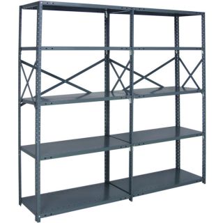 Quantum Heavy Duty 18 Gauge Industrial Steel Shelving   6 Shelves, 36 Inch W x