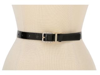 Anne Klein 3/4 Reversible Patent To Patent On Rhinestone Buckle Womens Belts (Black)