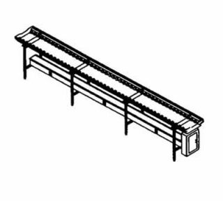 Piper Products 10 ft Conveyor Tray Make Up w/ Nylon Rollers, Stainless