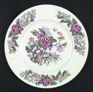 Wedgwood Cathay Dinner Plate, Fine China Dinnerware   Pink&Blue Flowers,Blue Bir