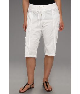 XCVI Plus Size Plus Size Verbena Bermuda Pant Womens Casual Pants (White)