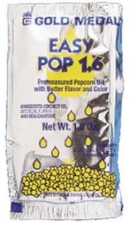 Gold Medal Easy Pop Oil Pouches, Coconut Oil, For 6 oz Kettles, (240) 1.6 oz Pouches