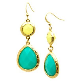 Drop Earrings   Gold/Turquoise